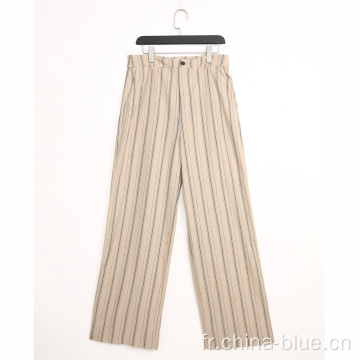 Pantalons de rayures de haute qualité pour dames